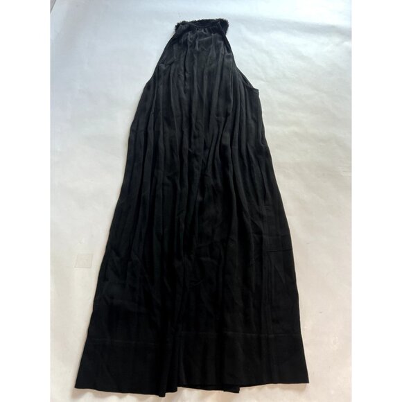 Raquel Allegra High Neck Midi Dress in Black - Picture 2 of 5